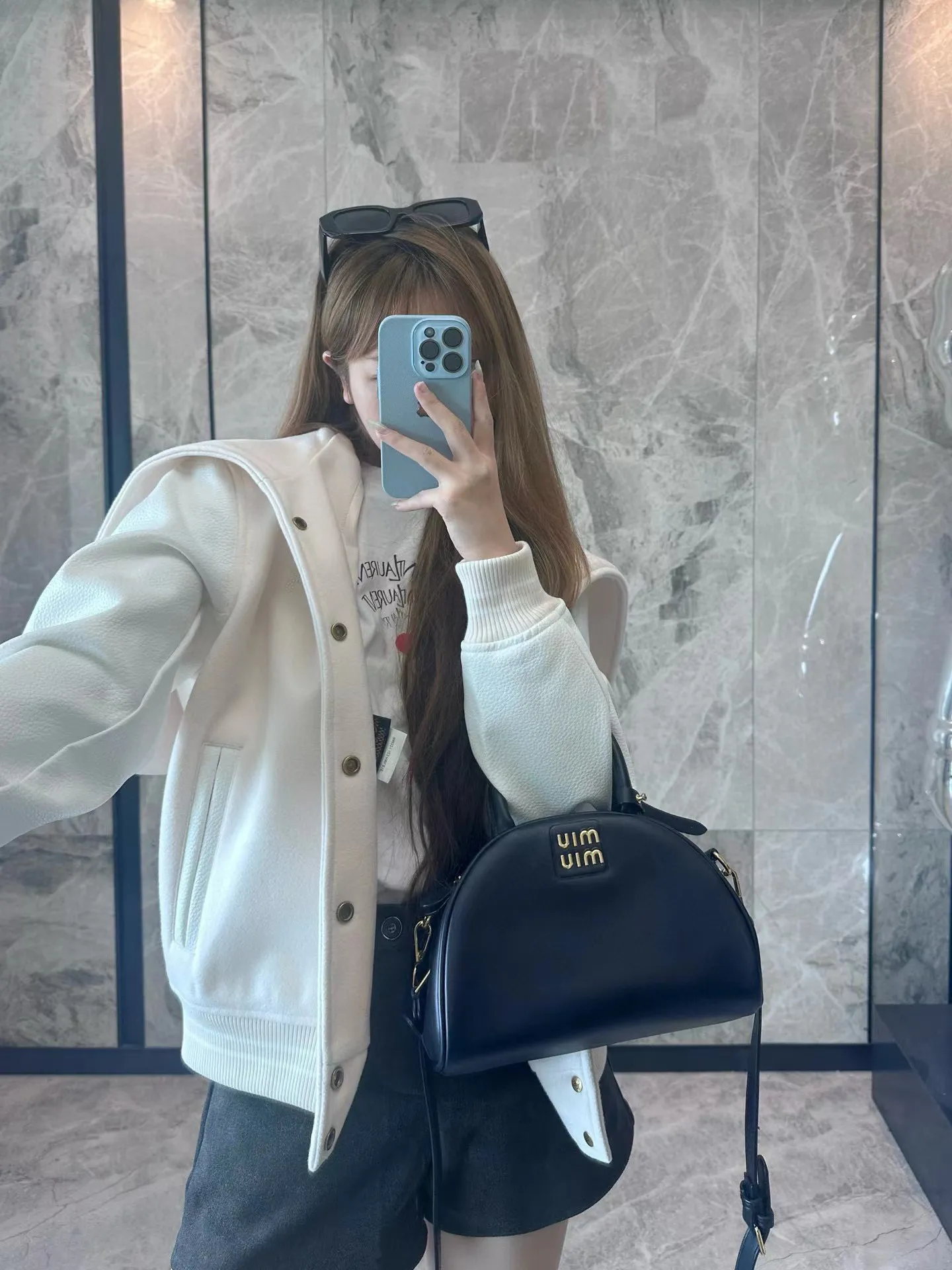 Louis Vuitton/Louis Vuitton 24Fw Nautical Series Pearl Embroidered Conch Hooded Baseball Jacket